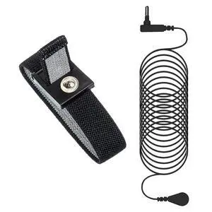 Grounding Wrist Strap, Grounding Bracelet with 15 Feet Grounding Cord, Earth-Connected Grounding Wristband for Sleep, Energy, Pain Relief, and Inflammation. (Black with Grey) Grounding Wrist Strap, Grounding Bracelet with 15 Feet Grounding Cord, Earth-Connected Grounding Wristband for Sleep, Energy, Pain Relief, and Inflammation. (Black with Grey)