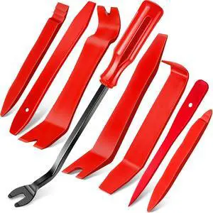 8Pcs Auto Trim Disassembly Tool Set,Nylon Plastic Fasteners Remover Tools for Car Dash and Upholstery,Car Door Panel Trim Removal Tool Kit with Storage Bag,No Scratch Auto Interior Remover - Red 8Pcs Auto Trim Disassembly Tool Set,Nylon Plastic Fasteners Remover Tools for Car Dash and Upholstery,Car Door Panel Trim Removal Tool Kit with Storage Bag,No Scratch Auto Interior Remover - Red