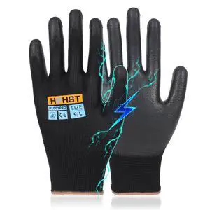 Work Gloves P1001PRO Anti-Static Gloves for Computer Installation & Repair, High Resistance Carbon Fiber Gloves (Black(pack of 12), Large) Work Gloves P1001PRO Anti-Static Gloves for Computer Installation & Repair, High Resistance Carbon Fiber Gloves (Black(pack of 12), Large)
