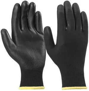 Anti Static Gloves 6 Pairs, Medium, PU Coated, for Electronics Work Anti Static Gloves 6 Pairs, Medium, PU Coated, for Electronics Work