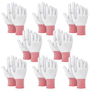 8 Pairs Vinyl Wrap Anti-static Gloves Carbon Fiber Working Gloves 8 Pairs Vinyl Wrap Anti-static Gloves Carbon Fiber Working Gloves