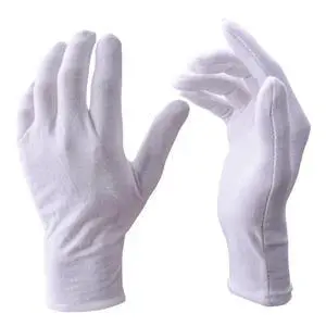 12 Pairs White Cotton Gloves Soft Cloth Dust Hand Gloves Work for Men Women Art Crafting Handling, Eczema, BBQ, Coin Jewelry Watch Inspection, Dry Hands Sleeping, Archival, Large 12 Pairs White Cotton Gloves Soft Cloth Dust Hand Gloves Work for Men Women Art Crafting Handling, Eczema, BBQ, Coin Jewelry Watch Inspection, Dry Hands Sleeping, Archival, Large