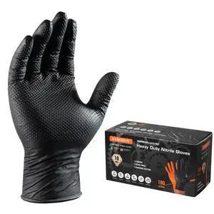 10 Mil Heavy Duty Diamond Texture Nitrile Gloves, X-Large, 100 Ct 10 Mil Heavy Duty Diamond Texture Nitrile Gloves, X-Large, 100 Ct