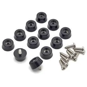 Rubber Feet for Cutting Board with Stainless Screws, 12 Pieces Non Slip Rubber Bumper Feet for Electronics 13/16" W x 3/8" H Rubber Feet for Cutting Board with Stainless Screws, 12 Pieces Non Slip Rubber Bumper Feet for Electronics 13/16" W x 3/8" H