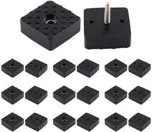 1.18Inch/30mm Rubber Furniture Pads, Black, Square, 20Pcs 1.18Inch/30mm Rubber Furniture Pads, Black, Square, 20Pcs