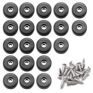 1" Rubber Feet for Cutting Board Feet with Stainless Screws,20 Pack 1" Rubber Feet for Cutting Board Feet with Stainless Screws,20 Pack