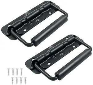 Black Spring Loaded Case Handles, 2Pcs, 122mm / 4.82" Black Spring Loaded Case Handles, 2Pcs, 122mm / 4.82"