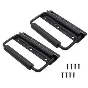 4.9 Inch Heavy Duty Spring Loaded Handle, Black (2 Pcs) 4.9 Inch Heavy Duty Spring Loaded Handle, Black (2 Pcs)