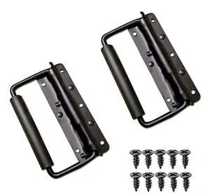 2 Pcs Spring Loaded Case Handle 5.51" × 3.15" Heavy Duty Black Surface Mount Chest Handle for Flight Case Cabinet Garage Boat (Black,2pcs) 2 Pcs Spring Loaded Case Handle 5.51" × 3.15" Heavy Duty Black Surface Mount Chest Handle for Flight Case Cabinet Garage Boat (Black,2pcs)