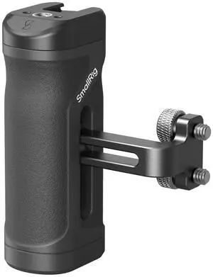 Mini Side Handle for 1/4"-20 Threaded Holes, Camera Cage Handle for Left or Right Hand, Up and Down Adjustable, with Built-in Cold Shoe & Threaded Hole - 4755 Mini Side Handle for 1/4"-20 Threaded Holes, Camera Cage Handle for Left or Right Hand, Up and Down Adjustable, with Built-in Cold Shoe & Threaded Hole - 4755