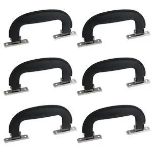 6-Pack Plastic 150mm Long Luggage Trunk Pull Handle, Black 6-Pack Plastic 150mm Long Luggage Trunk Pull Handle, Black