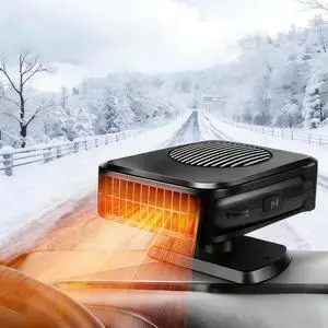 Car Heater, 200W 12V Portable Windshield Defogger and Defroster2 in 1 Modes Fast Heating &Cooling Fanswith Cigarette Lighter Plug 360 Degree Rotary BaseBlack Car Heater, 200W 12V Portable Windshield Defogger and Defroster2 in 1 Modes Fast Heating &Cooling Fanswith Cigarette Lighter Plug 360 Degree Rotary BaseBlack