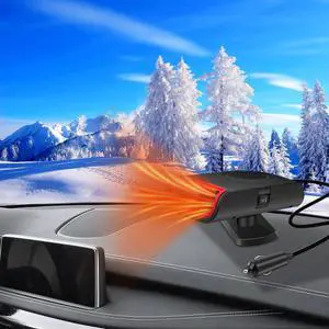 12V Portable Car Heater, 2 in 1 Heating & Cooling Fan, 360° Rotatable Base 12V Portable Car Heater, 2 in 1 Heating & Cooling Fan, 360° Rotatable Base