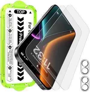 2+2 Pack for iPhone 17 Matte Glass Screen Protector Auto-alignment Anti-Glare & Anti-Fingerprint,Anti-Reflection,Bubble Free, Smooth as Silk, 9H Glass Screen Cover 2+2 Pack for iPhone 17 Matte Glass Screen Protector Auto-alignment Anti-Glare & Anti-Fingerprint,Anti-Reflection,Bubble Free, Smooth as Silk, 9H Glass Screen Cover