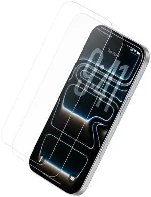 ScreenForce TemperedGlass Screen Protector for iPhone 17 Pro, Scratch-Resistant Impact Protection w/Included Easy Align Tray for Bubble Free Application, Recycled Glass - 2 Pack ScreenForce TemperedGlass Screen Protector for iPhone 17 Pro, Scratch-Resistant Impact Protection w/Included Easy Align Tray for Bubble Free Application, Recycled Glass - 2 Pack