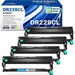 DR229CL Drum Unit for Brother DR-229CL DR229 Work for Brother MFC-L3780CDW MFC-L3720CDW MFC-L8395CDW HL-L3280CDW HL-L3220CDW HL-L3295CDW HL-L3300CDW Wireless Compact Digital Color Printer(4 Packs) DR229CL Drum Unit for Brother DR-229CL DR229 Work for Brother MFC-L3780CDW MFC-L3720CDW MFC-L8395CDW HL-L3280CDW HL-L3220CDW HL-L3295CDW HL-L3300CDW Wireless Compact Digital Color Printer(4 Packs)