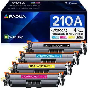 210A Toner Cartridge 4 Pack (with Chip) Compatible W2100A W2101A W2102A W2103A Toner Replacement for HP 210A Color Pro 4201dn 4201dw Color Pro MFP 4301dw 4301fdn 4301fdw Toner Printer 210A Toner Cartridge 4 Pack (with Chip) Compatible W2100A W2101A W2102A W2103A Toner Replacement for HP 210A Color Pro 4201dn 4201dw Color Pro MFP 4301dw 4301fdn 4301fdw Toner Printer
