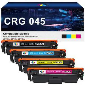 045 Toner Cartridge Set Replacement for Canon 045 045H Toner Cartridge | Compatible with MF634Cdw MF632Cdw LBP612Cdw MF630C LBP610 Series Printer(4 Pack,with Chip) 045 Toner Cartridge Set Replacement for Canon 045 045H Toner Cartridge | Compatible with MF634Cdw MF632Cdw LBP612Cdw MF630C LBP610 Series Printer(4 Pack,with Chip)