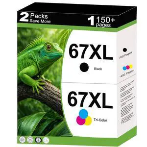 67XL Ink Cartridge Combo Pack Compatible for HP Ink 67 XL Fit for Deskjet 2855e 2800e 2852e 2827e 4227e 4255e 1255 Envy 6055e 6075 6432e 6455e 6458e 6475e Pro 6455 2-Pack Black Color with V28.7.2 Chip 67XL Ink Cartridge Combo Pack Compatible for HP Ink 67 XL Fit for Deskjet 2855e 2800e 2852e 2827e 4227e 4255e 1255 Envy 6055e 6075 6432e 6455e 6458e 6475e Pro 6455 2-Pack Black Color with V28.7.2 Chip
