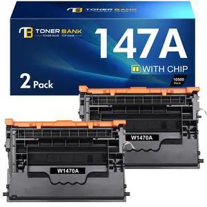 147A Black Toner Cartridge M612 M610 147X W1470A with Chip 2-Pack | Compatible for HP 147A 147X for HP LaserJet Enterprise M611dn M610n M611x M612dn M612x MFP M634h M635fht M635h M636fh Printer 147A Black Toner Cartridge M612 M610 147X W1470A with Chip 2-Pack | Compatible for HP 147A 147X for HP LaserJet Enterprise M611dn M610n M611x M612dn M612x MFP M634h M635fht M635h M636fh Printer
