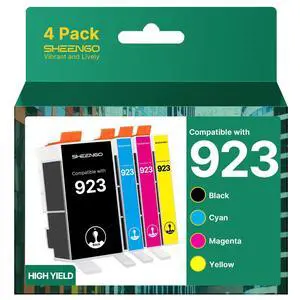 923 Ink Cartridges for HP Printers Replacement for HP Ink 923 923XL 923e | for OfficeJet Pro 8135e 8130e 8139e 8138e 8122e 8120 8124e 8125e 8130 8132e 8134e Printer 4 Pack Black Cyan Magenta Yellow 923 Ink Cartridges for HP Printers Replacement for HP Ink 923 923XL 923e | for OfficeJet Pro 8135e 8130e 8139e 8138e 8122e 8120 8124e 8125e 8130 8132e 8134e Printer 4 Pack Black Cyan Magenta Yellow
