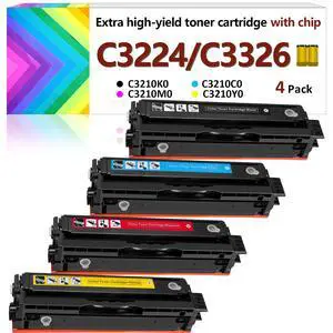 for Lexmark MC3224 MC3326 Toner Cartridges (with Chip),C3210K0 C3210C0 C3210M0 C3210Y0 Ink Cartridge for C3224dw MC3224i MC3224dwe MC3224adwe C3326dw MC3326i MC3326dwe C3426dw MC3426i Printer (4 Pack) for Lexmark MC3224 MC3326 Toner Cartridges (with Chip),C3210K0 C3210C0 C3210M0 C3210Y0 Ink Cartridge for C3224dw MC3224i MC3224dwe MC3224adwe C3326dw MC3326i MC3326dwe C3426dw MC3426i Printer (4 Pack)