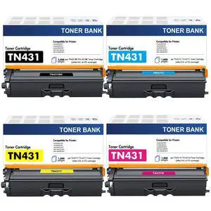 TN-431 TN431 4-Color Toner Cartridge Set 4 Pack TN431 TN 431 MFC-L8900CDW | Compatible for Brother TN-431 Toner Cartridges for Brother MFC-L8900CDW HL-L8360CDW HL-L8260CDW HL-L8360CDWT Printer Ink TN-431 TN431 4-Color Toner Cartridge Set 4 Pack TN431 TN 431 MFC-L8900CDW | Compatible for Brother TN-431 Toner Cartridges for Brother MFC-L8900CDW HL-L8360CDW HL-L8260CDW HL-L8360CDWT Printer Ink