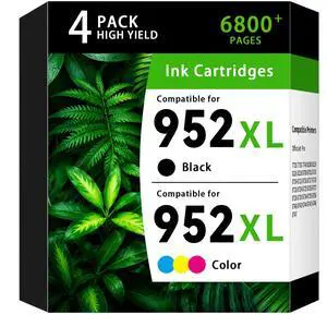 952XL Ink Cartridges Combo Pack Compatible with HP 952XL-4PK(1BK/1C/1M/1Y) | Replacement for HP952 HP952XL OfficeJet Pro 8710 7740 8715 8210 8720 8703 8702 8600 8610 Series 952XL Ink Cartridges Combo Pack Compatible with HP 952XL-4PK(1BK/1C/1M/1Y) | Replacement for HP952 HP952XL OfficeJet Pro 8710 7740 8715 8210 8720 8703 8702 8600 8610 Series