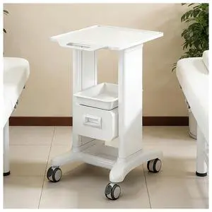 Medical Trolley Cart Mobile with Drawers, Hospital Ultrasound Cart with 4 Silent Swivel Wheels, Portable Medical Trolley Carts, 225 LBS Load, for Beauty, Salon, Clinic and Lab (White, Single Drawer) Medical Trolley Cart Mobile with Drawers, Hospital Ultrasound Cart with 4 Silent Swivel Wheels, Portable Medical Trolley Carts, 225 LBS Load, for Beauty, Salon, Clinic and Lab (White, Single Drawer)