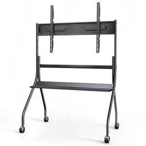 Smart Board Stand with Wheels, Fits 55-86 Inch | Height adjustable, 4 lockable casters, solid steel construction, for office, classroom, conference room Smart Board Stand with Wheels, Fits 55-86 Inch | Height adjustable, 4 lockable casters, solid steel construction, for office, classroom, conference room