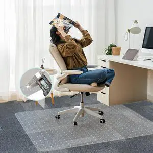 Office Chair Mat for Carpet,46"x60" Chair Mat for Carpeted Floors,Non-Slip Carpet Protector Floor Mat with Grips,Heavy-Duty Rolling Under Desk Mat for Home Office and Gaming (Clear) Office Chair Mat for Carpet,46"x60" Chair Mat for Carpeted Floors,Non-Slip Carpet Protector Floor Mat with Grips,Heavy-Duty Rolling Under Desk Mat for Home Office and Gaming (Clear)