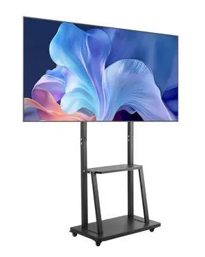 Rolling TV Stand, Mobile TV Cart for 32-75 Inch Screens, Height Adjustable Portable Monitor Stand with Tray, Holds up to 150 lbs for Living Room, Bedroom, Office, Outdoor Max VESA 600 x 400 mm Rolling TV Stand, Mobile TV Cart for 32-75 Inch Screens, Height Adjustable Portable Monitor Stand with Tray, Holds up to 150 lbs for Living Room, Bedroom, Office, Outdoor Max VESA 600 x 400 mm