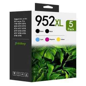952XL Ink Cartridges Combo Pack High Yield (5-Pack, 2Black/1Cyan/1Magenta/1Yellow) Replacement for HP 952XL 952 Ink Cartridges for OfficeJet Pro 7740 8710 8720 8715 8702 8210 Printer 952XL Ink Cartridges Combo Pack High Yield (5-Pack, 2Black/1Cyan/1Magenta/1Yellow) Replacement for HP 952XL 952 Ink Cartridges for OfficeJet Pro 7740 8710 8720 8715 8702 8210 Printer