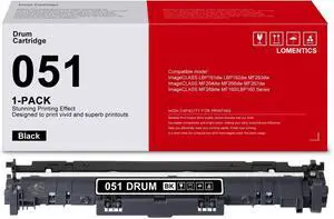 1-Pack 051 Drum Unit Black: Compatible 051 Drum Unit Replacement for imageCLASS MF264dw MF267dw MF269dw LBP162dw Printer 1-Pack 051 Drum Unit Black: Compatible 051 Drum Unit Replacement for imageCLASS MF264dw MF267dw MF269dw LBP162dw Printer