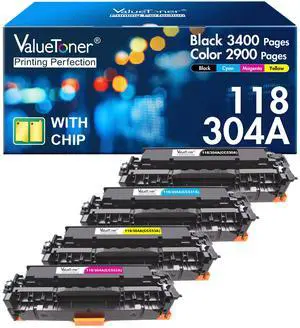 304A Toner Cartridge Replacement for HP 304A for Canon 118 CP2025DN CM2320N CM2320NF CM2320FXI MFP MF8580CDW MF8350CDN MF8380CDW MF726CDW LBP7660CDN LBP7200CDN Printer (Black, Cyan, Magenta, Yellow) 304A Toner Cartridge Replacement for HP 304A for Canon 118 CP2025DN CM2320N CM2320NF CM2320FXI MFP MF8580CDW MF8350CDN MF8380CDW MF726CDW LBP7660CDN LBP7200CDN Printer (Black, Cyan, Magenta, Yellow)