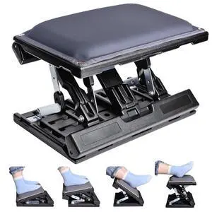 Foot Rest for Under Desk at Work,Height Adjustable Infinite Angle Under Desk Footrest,Ergonomic Foot Stools for Under Office Desk, Height Up to 10.6", Large 15.75" x 12.4" Panel Foot Rest for Under Desk at Work,Height Adjustable Infinite Angle Under Desk Footrest,Ergonomic Foot Stools for Under Office Desk, Height Up to 10.6", Large 15.75" x 12.4" Panel