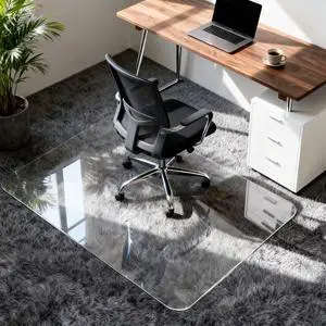 Glass Chair Mat for Carpet, 36"x48" Tempered Glass Office Chair Mat | 1/5" Thick,Heavy Duty Chair Mat with Rounded and Polished Edges,Smooth Glide for Carpet & Hardwood Floor Protection,Ship Flat Glass Chair Mat for Carpet, 36"x48" Tempered Glass Office Chair Mat | 1/5" Thick,Heavy Duty Chair Mat with Rounded and Polished Edges,Smooth Glide for Carpet & Hardwood Floor Protection,Ship Flat