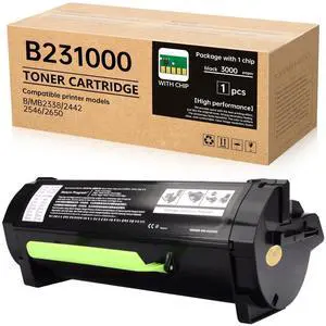B231000 Black Toner Cartridge Compatible with Lexmark B231000 B241H00 Toner | Replacement for B2338, B2442, B2546, B2650, MB2338, MB2442, MB2546, MB2650 Laser Printer(with Chip) B231000 Black Toner Cartridge Compatible with Lexmark B231000 B241H00 Toner | Replacement for B2338, B2442, B2546, B2650, MB2338, MB2442, MB2546, MB2650 Laser Printer(with Chip)