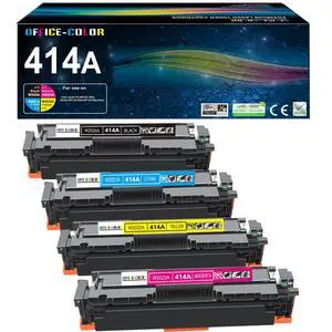 414A Toner Cartridges 4 Pack Replacement for HP 414A MFP M479fdw M454dw | Compatible for HP Color LaserJet Pro MFP M479fdw MFP M479fdn, Enterprise MFP M454dw M454dn M480f M479 M454 Printer Ink 414A Toner Cartridges 4 Pack Replacement for HP 414A MFP M479fdw M454dw | Compatible for HP Color LaserJet Pro MFP M479fdw MFP M479fdn, Enterprise MFP M454dw M454dn M480f M479 M454 Printer Ink