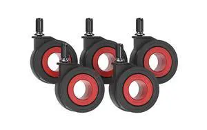 Premium Chair Caster Replacement Heavy Duty Hubless Wheels for Executive Ergonomic & Gaming Chairs, Silent Smooth Glide, Debris-Free, Hardwood Floor Safe, Universal Fit, Set of 5, 70mm (Red) Premium Chair Caster Replacement Heavy Duty Hubless Wheels for Executive Ergonomic & Gaming Chairs, Silent Smooth Glide, Debris-Free, Hardwood Floor Safe, Universal Fit, Set of 5, 70mm (Red)