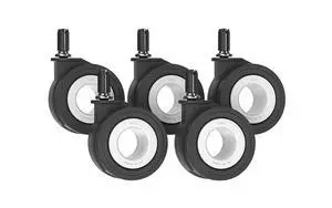 Premium Chair Caster Replacement Heavy Duty Hubless Wheels for Executive Ergonomic & Gaming Chairs, Silent Smooth Glide, Debris-Free, Hardwood Floor Safe, Universal Fit, Set of 5, 70mm (Grey) Premium Chair Caster Replacement Heavy Duty Hubless Wheels for Executive Ergonomic & Gaming Chairs, Silent Smooth Glide, Debris-Free, Hardwood Floor Safe, Universal Fit, Set of 5, 70mm (Grey)