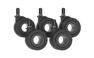 Premium Chair Caster Replacement Heavy Duty Hubless Wheels for Executive Ergonomic & Gaming Chairs, Silent Smooth Glide, Debris-Free, Hardwood Floor Safe, Universal Fit, Set of 5, 70mm Black Premium Chair Caster Replacement Heavy Duty Hubless Wheels for Executive Ergonomic & Gaming Chairs, Silent Smooth Glide, Debris-Free, Hardwood Floor Safe, Universal Fit, Set of 5, 70mm Black