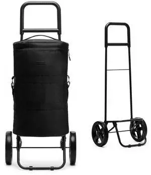 Everyday Cart Lightweight Grocery Trolley with Large Insulated Bag, Durable Carbon Steel Frame, Water-Resistant Fabric & Smooth-Glide Wheels Everyday Cart Lightweight Grocery Trolley with Large Insulated Bag, Durable Carbon Steel Frame, Water-Resistant Fabric & Smooth-Glide Wheels