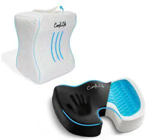 Gel Enhanced Seat Cushion & Cooling Knee Pillow Bundle Seat Cushion for Office Chair Leg Pillow for Side Sleeping Gel Enhanced Seat Cushion & Cooling Knee Pillow Bundle Seat Cushion for Office Chair Leg Pillow for Side Sleeping