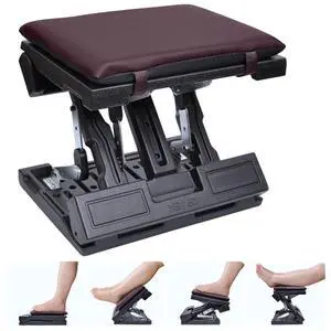 Foot Rest for Under Desk at Work,Height Adjustable Infinite Angle Ergonomic Foldable Footrest for Office, Gaming,Computer, Removable Pad Desk Foot Stool with Massage Beads,All-Season(Brown) Foot Rest for Under Desk at Work,Height Adjustable Infinite Angle Ergonomic Foldable Footrest for Office, Gaming,Computer, Removable Pad Desk Foot Stool with Massage Beads,All-Season(Brown)