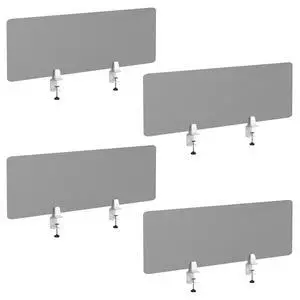 Desk Divider 4 Pcs Desk Privacy Panel 47.2''L x 15.8W'' Office Partitions Grey Acrylic Panel Pack of 4 Desk Divider Partition with Adjustable Universal Base Brand Desk Divider 4 Pcs Desk Privacy Panel 47.2''L x 15.8W'' Office Partitions Grey Acrylic Panel Pack of 4 Desk Divider Partition with Adjustable Universal Base Brand