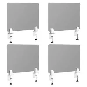 Desk Divider 4 Pcs Desk Privacy Panel 23.6''L x 15.8W'' Office Partitions Grey Acrylic Panel Pack of 4 Desk Divider Partition with Adjustable Universal Base Desk Divider 4 Pcs Desk Privacy Panel 23.6''L x 15.8W'' Office Partitions Grey Acrylic Panel Pack of 4 Desk Divider Partition with Adjustable Universal Base