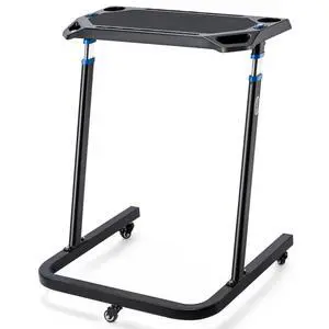 Indoor Cycling Desk - Adjustable Height Bike Deak Laptop Stand Non-Slip Surface - Portable Bike Trainer Fitness Desk with Lockable Wheels Indoor Cycling Desk - Adjustable Height Bike Deak Laptop Stand Non-Slip Surface - Portable Bike Trainer Fitness Desk with Lockable Wheels