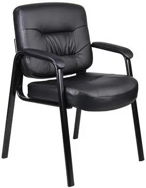 Executive Mid Back LeatherPlus Guest Chair in Black (B7509) Executive Mid Back LeatherPlus Guest Chair in Black (B7509)