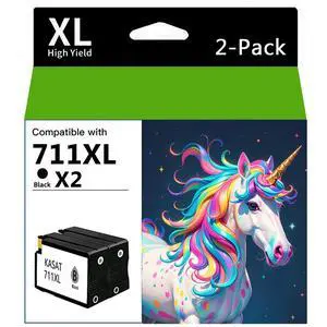711xl Black 80-ml Ink cartridges High Yield 2-Pack Replacement for HP 711 Ink Cartridge to use for HP DesignJet T100 T120 T125 T130 T520 T525 T530 Printer 711xl Black 80-ml Ink cartridges High Yield 2-Pack Replacement for HP 711 Ink Cartridge to use for HP DesignJet T100 T120 T125 T130 T520 T525 T530 Printer